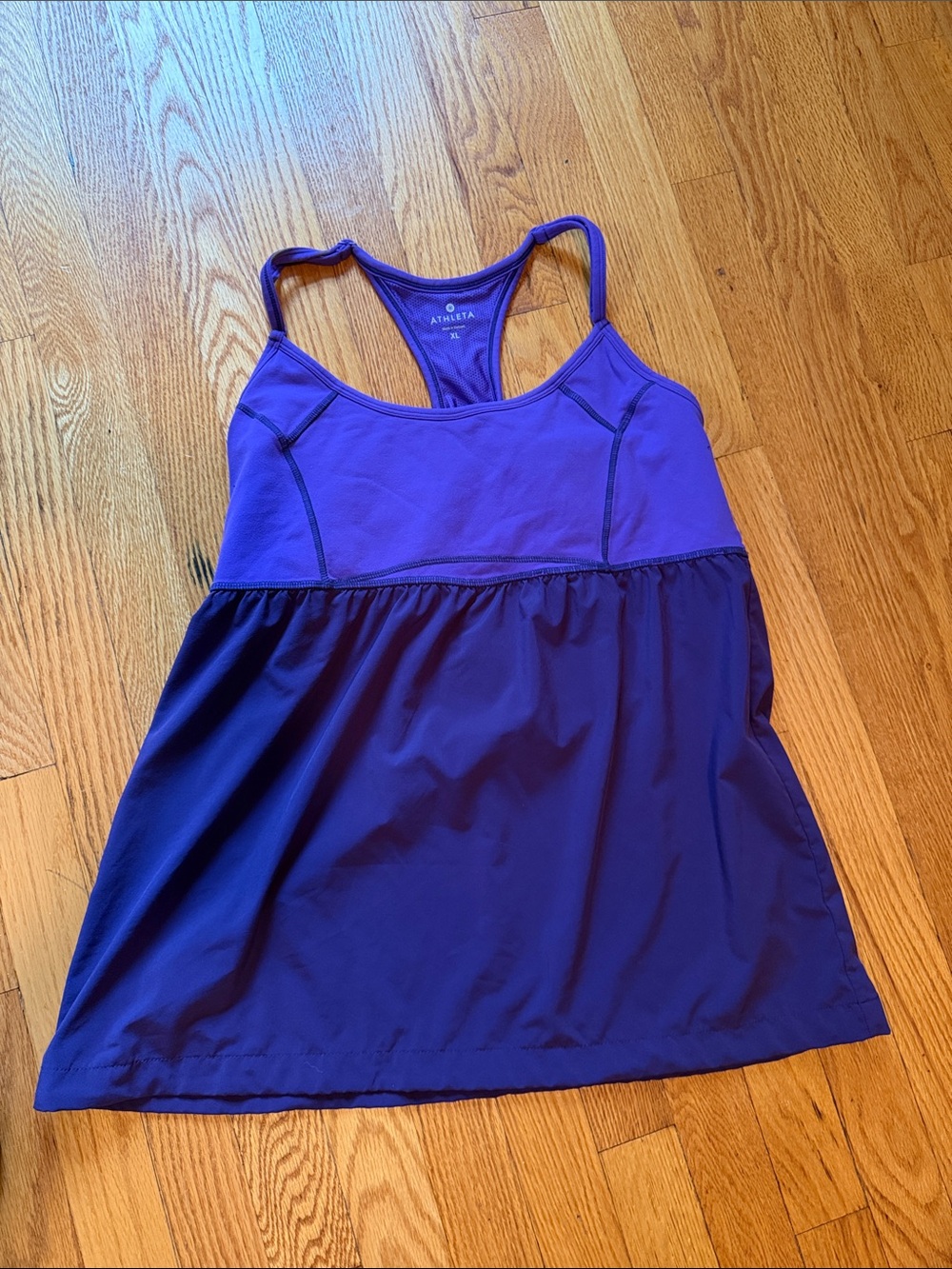 Athleta Two-Tone Purple Racerback Tank